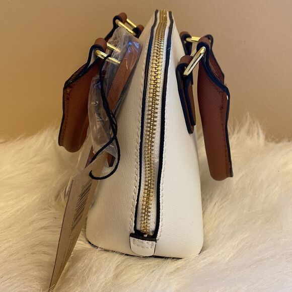 NWT Steve Madden (bfaith2) Crossbody Mini Bag- Cognac/White - Picture 7 of 13